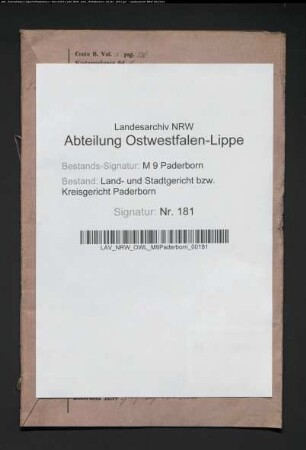 Theresia Brion, Witwe des Briefträgers Brion zu Paderborn