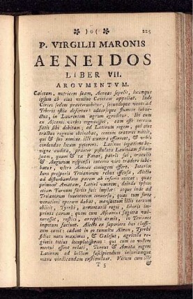 P. Virgilii Maronis Aeneidos Liber VII.