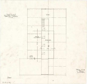 Gsaenger, Gustav; Schondorf am Ammersee (Bayern); Atriumschule - Schule (Grundriss DG)