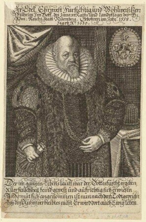 Wilhelm (I.) Imhoff, des Innern Rats und Landpfleger; geb. 1558; gest. 1630