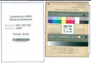 Entnazifizierung Ernst Fischer , geb. 07.01.1905 (Holzfaeller)