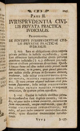 1045-1262, Pars II. Iurisprudentia civilis privata practica iudicialis