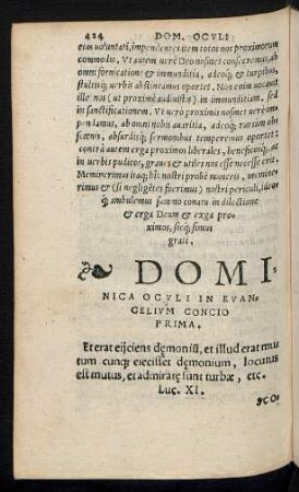 Dominica Oculi In Evangelium Concio ...