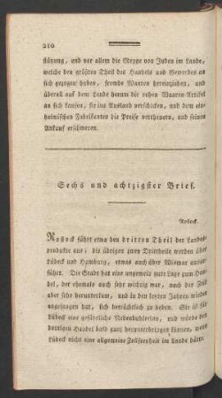 Sechs und achtzigster Brief