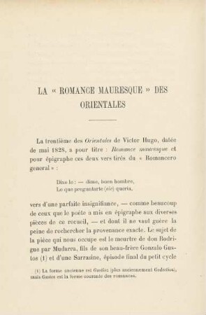 La "Romance Mauresque" des Orientales