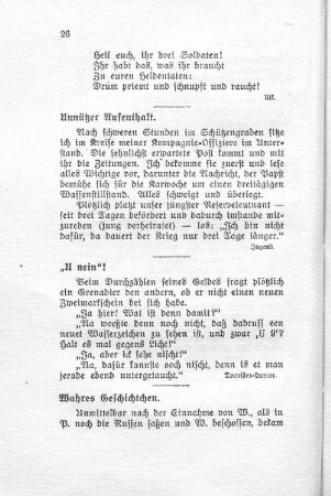 Wahres Geschichten.