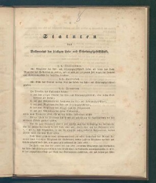 Statuten des Ballvereins der hiesigen Lese- und Erholungsgesellschaft