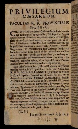 )(1v-)(2v, Privilegium Caesarum [...]