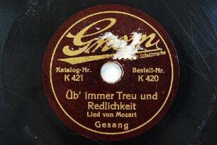 Üb' immer Treu und Redlichkeit : Lied / von Mozart