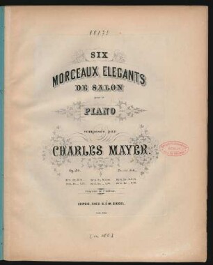 N°. 2: Six morceaux élégants de salon pour le piano op. 215