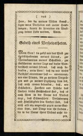 208-215, Gebeth eines Verheiratheten. Gebeth einer Verheiratheten. Gebeth für seine Kinder.