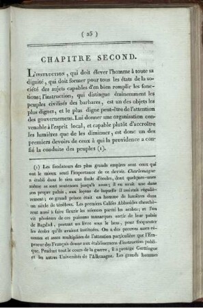 Chapitre Second