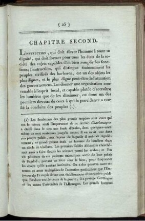 Chapitre Second