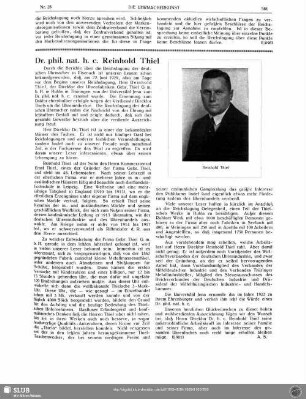 Dr. phil. nat. h. c. Reinhold Thiel