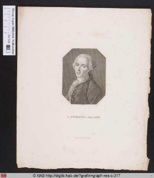 Porträt des Christian Fürchtegott Gellert