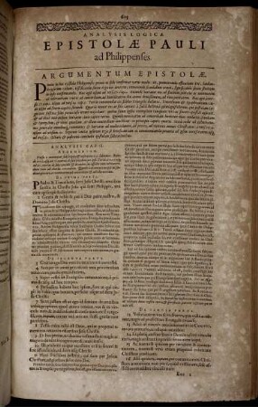 Analysis Logica Epistolae Pauli ad Philippenses