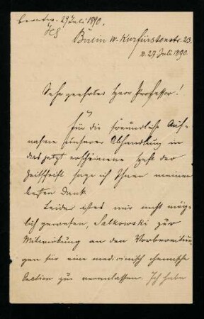 Berlin, 27.07.1890.