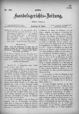 No. 16. 19. April 1873