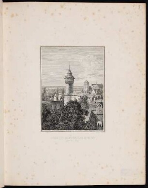 Aussicht vom Fünfeckigen Thurm gegen die Burg. - Burg Nürnberg, Nürnberg