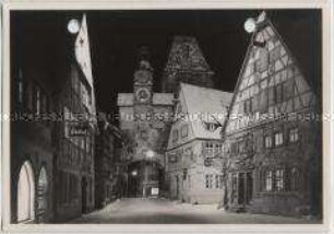 Winterlandschaft, Rothenburg ob der Tauber, Markusturm, Röderbogen