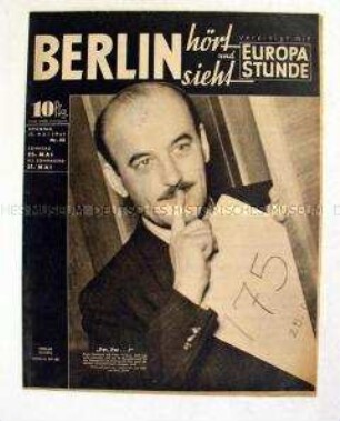 Letzte Ausgabe der illustrierten Programmzeitschrift für den Rundfunk "Berlin hört und sieht" u.a. über die Musikerfamilie Strauß