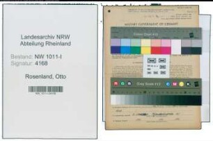 Entnazifizierung Otto Rosenland , geb. 17.01.1909 (Reparaturschlosser)