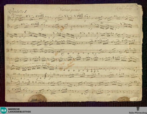 3 Quartets - Don Mus.Ms. 1157 : vl (2), vla, vlc