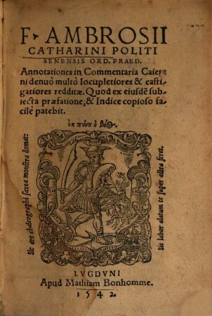 Annotationes in Commentaria Cajetani