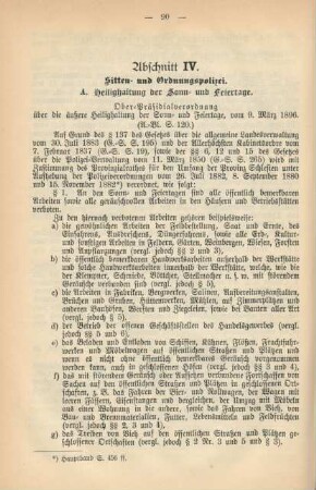 Abschnitt IV. Sitten- und Ordnungspolizei.
