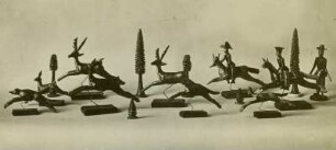 Spielzeug: Holzspielzeug aus dem Erzgebirge, Jagd, 19. Jh.