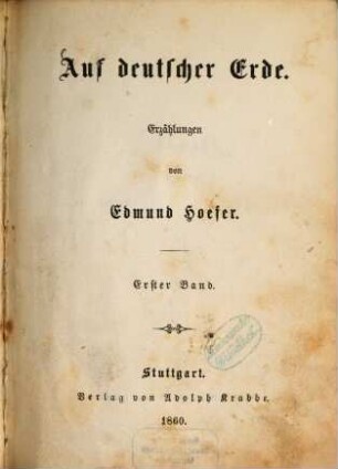 Auf deutscher Erde : Erzählungen, 1