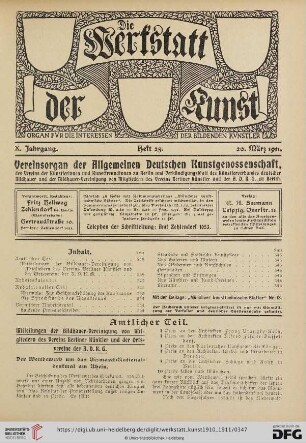 Heft 25 (20. März 1911)