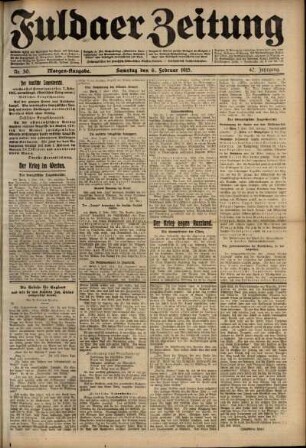 Erste Ausgabe vom Samstag, den 06. Februar 1915.