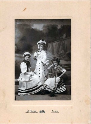 Studiofotografie drei Damen im Karneval