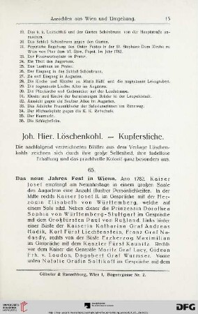 Kupferstiche (Nr. 65-73)