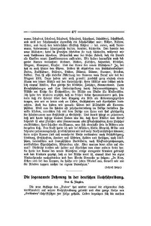 Die sogenannte Dehnung in der deutschen Rechtsschreibung