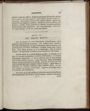 Sect. II. De Iridis Motu