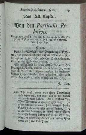 Das XII. Capitel. Von den Particulis Relativis.