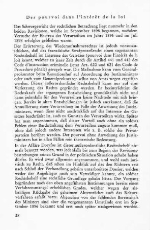 Der pourvoi dans l'intérêt de la loi