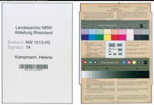 Entnazifizierung Helene Kampmann , geb. 21.11.1885 ()