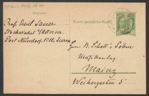 Brief an B. Schott's Söhne : 12.07.1908