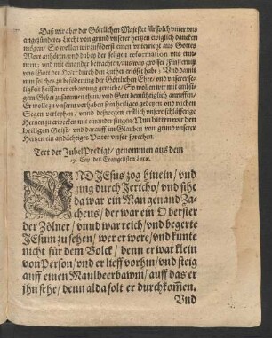 Text der Jubel Predigt ...