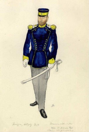 Uniformbild, Ulanenoffizier der preußischen Armee (1864)