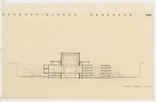 Schauspielhaus, Hannover Wettbewerb: Querschnitt 1:200