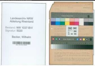 Entnazifizierung Wilhelm Becker , geb. 17.08.1904 (Stadtsekretaer)