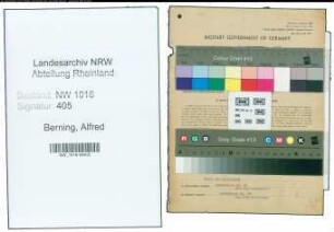 Entnazifizierung Alfred Berning , geb. 05.12.1879 (Landwirt)