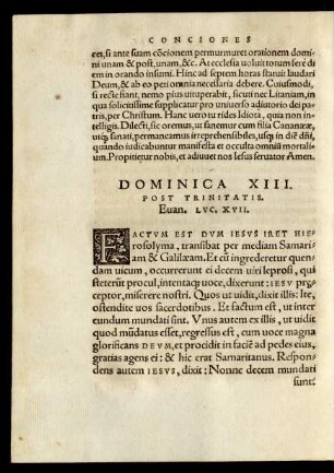 Dominica XIII. Post Trinitatis. Evan. Luc. XVII.