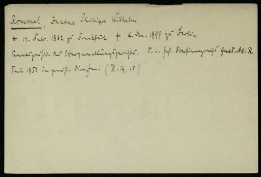 Rommel, Justus Philipp Wilhelm