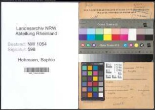 Entnazifizierung Sophie Hohmann , geb. 30.11.1890 ()