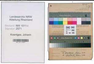 Entnazifizierung Johann Koentges , geb. 19.02.1903 (Landarbeiter)